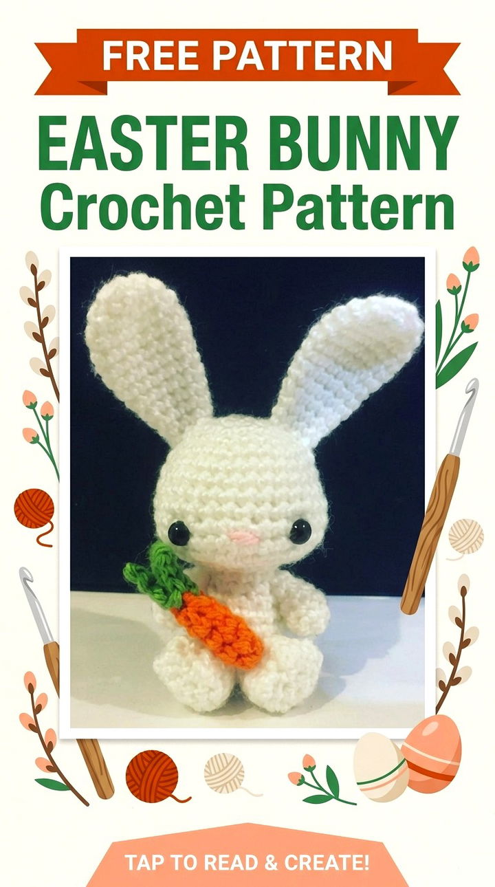 Free Easter Bunny Crochet Pattern Whimsical Boho Spring Decor