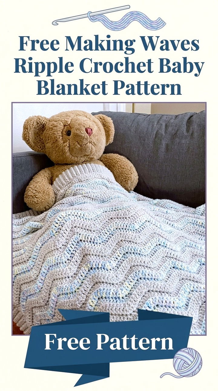 Free Making Waves Ripple Crochet Baby Blanket Pattern