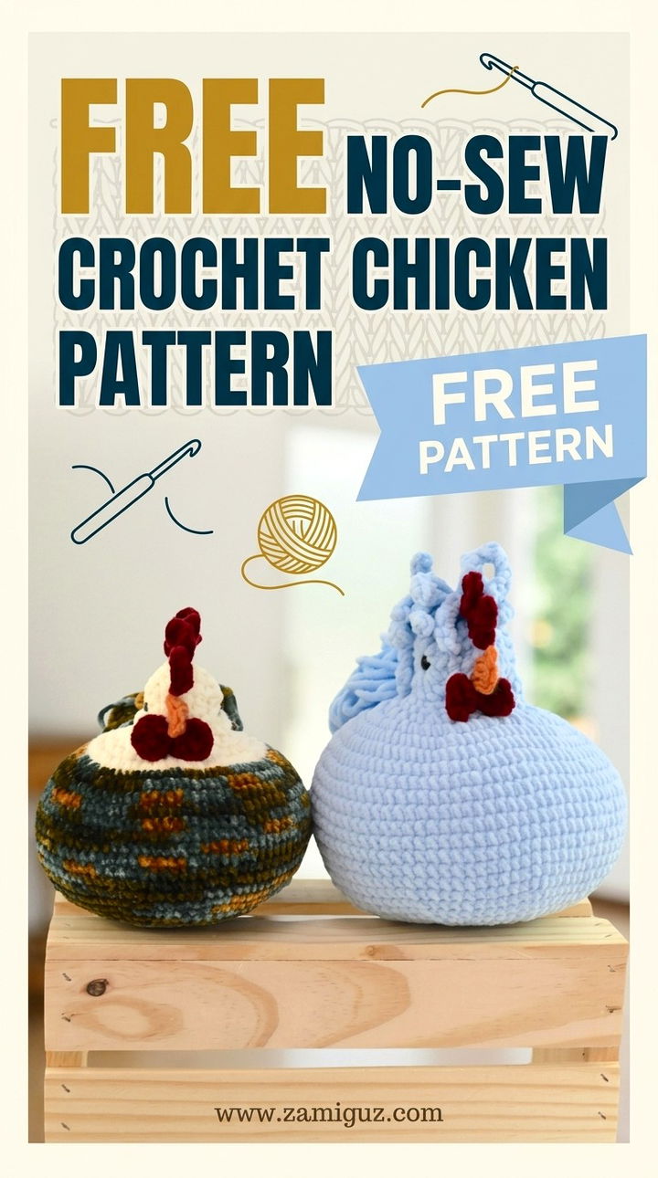 Free No Sew Crochet Chicken Pattern