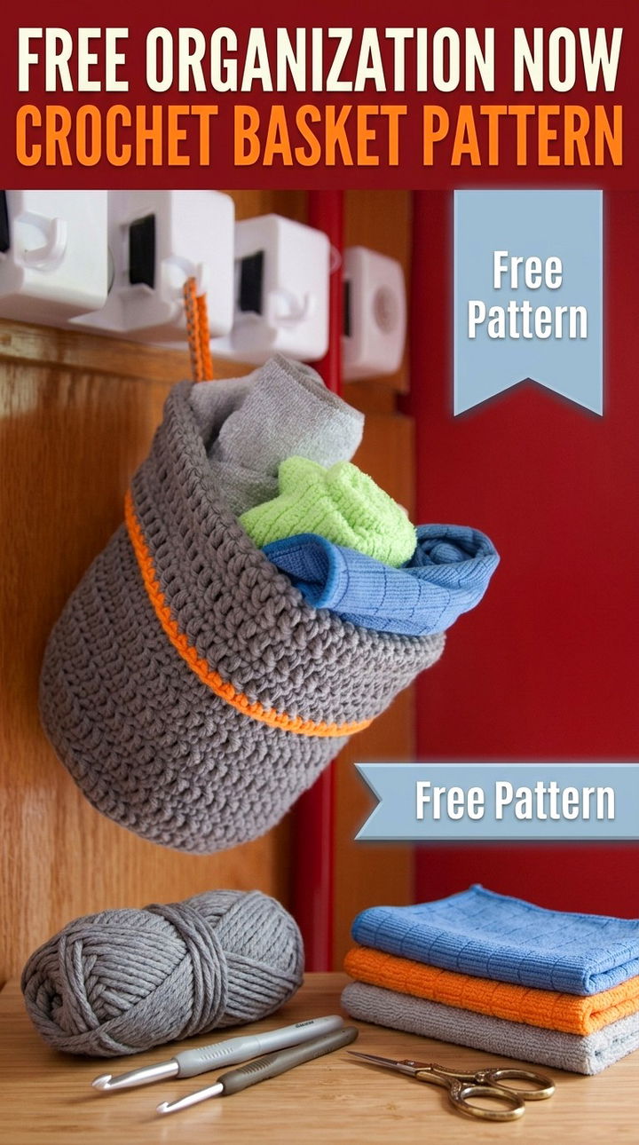 Free Organization Now Crochet Basket Pattern Modern Retro Boho Style