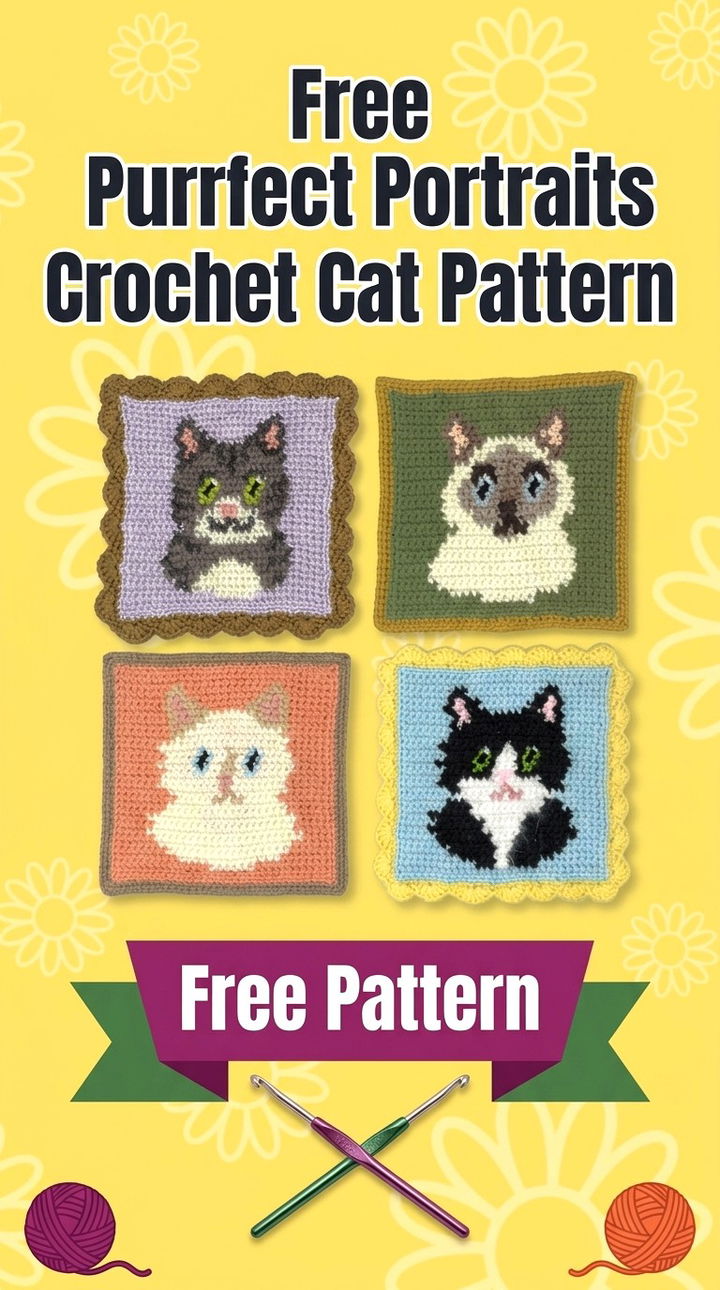 Free Purrfect Portraits Crochet Cat Pattern