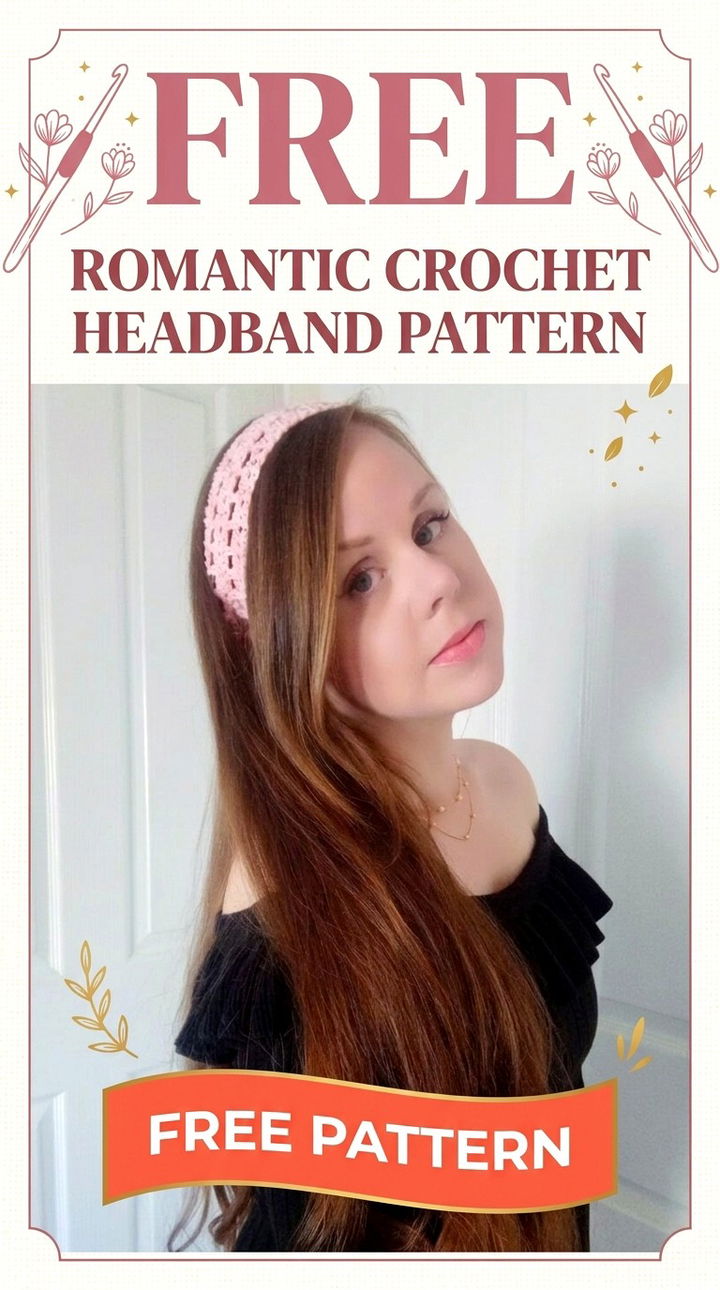 Free Romantic Crochet Headband Pattern Modern Retro Chic
