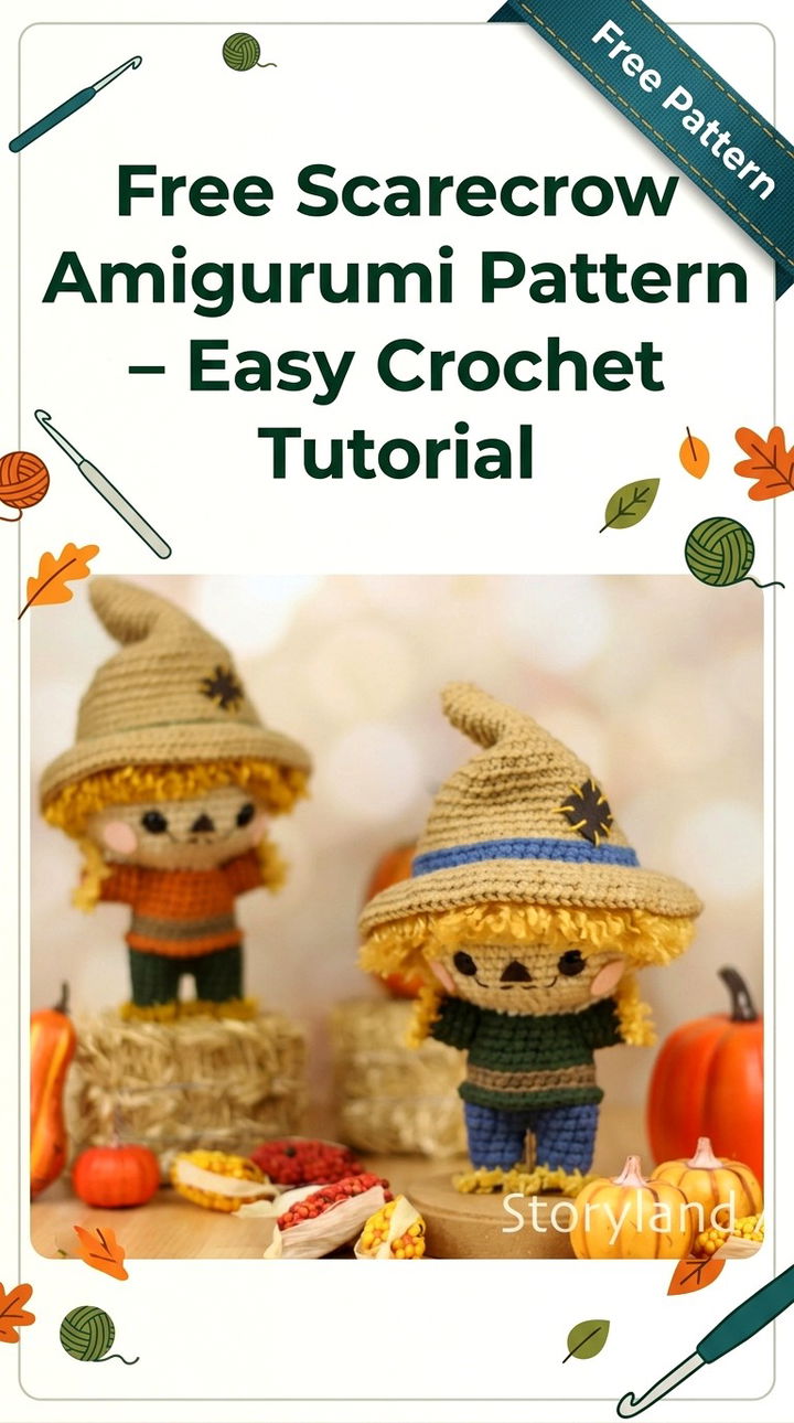 Free Scarecrow Amigurumi Pattern Easy Boho Crochet Tutorial