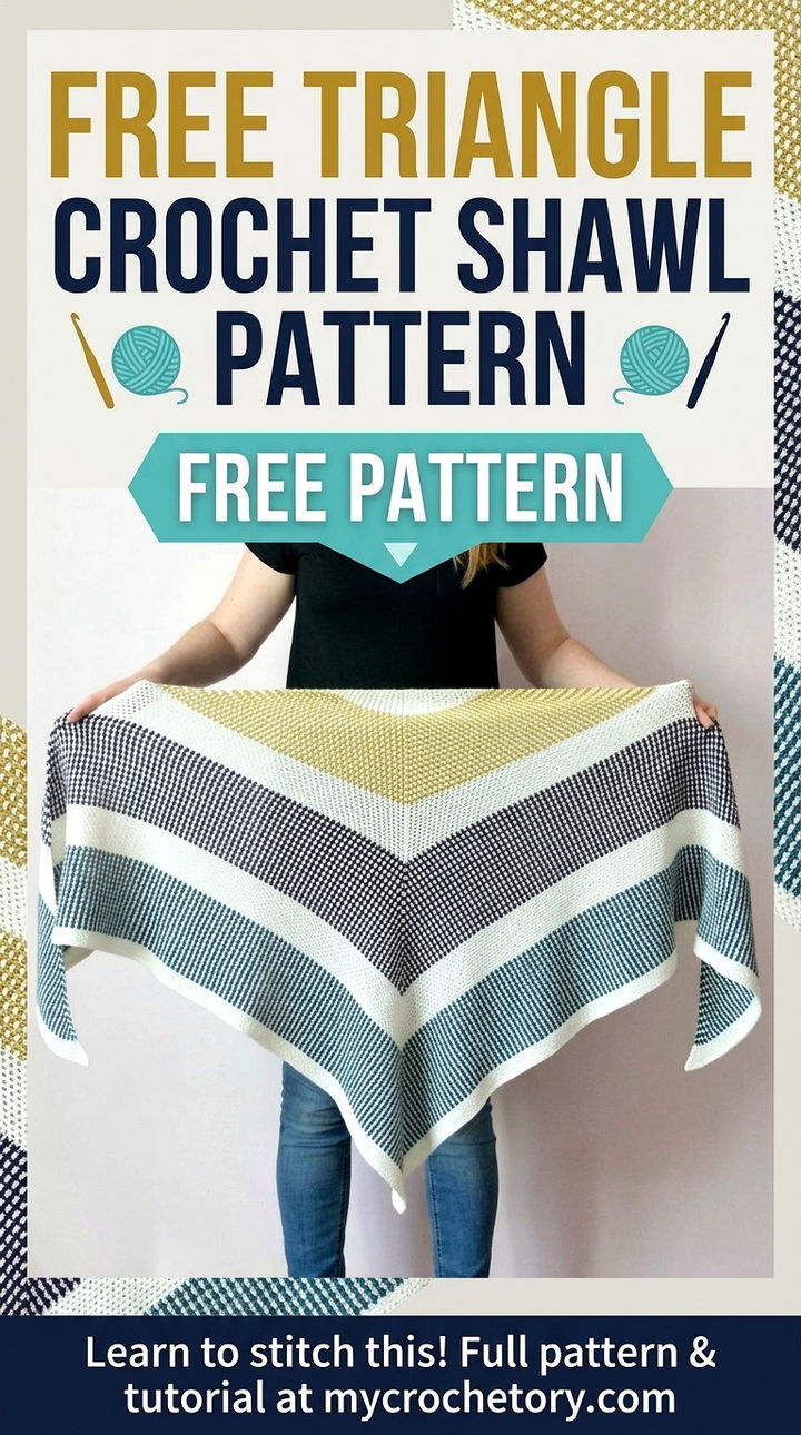 Free Triangle Crochet Shawl Pattern Modern Groovy Wrap Style
