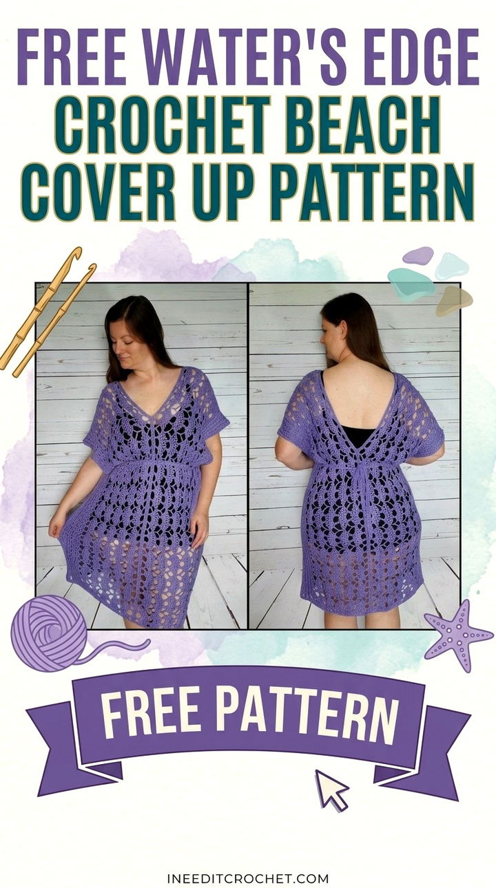 Free Water’s Edge Crochet Beach Cover Up Pattern