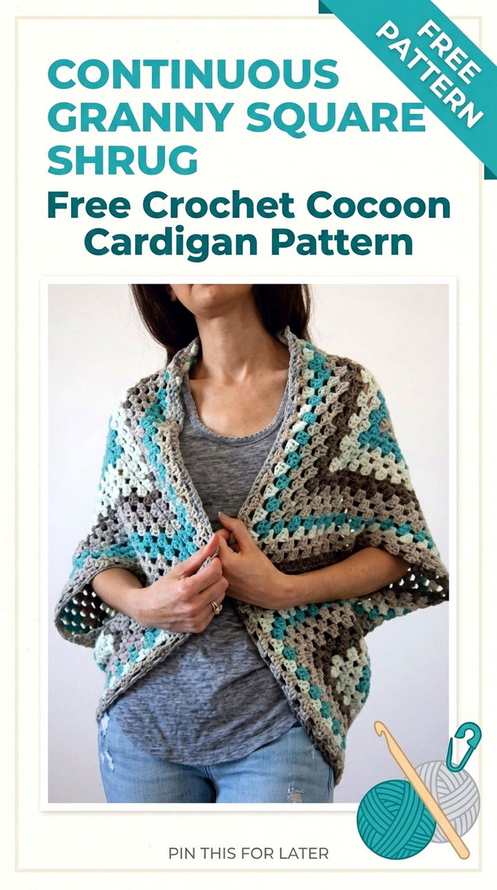 Master the Art of the Continuous Granny Square Shrug