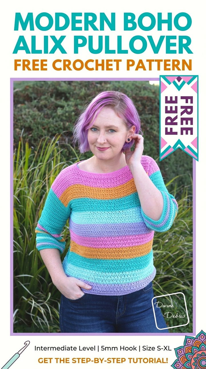 Seasonal Versatility The Alix Pullover Free Crochet Pattern