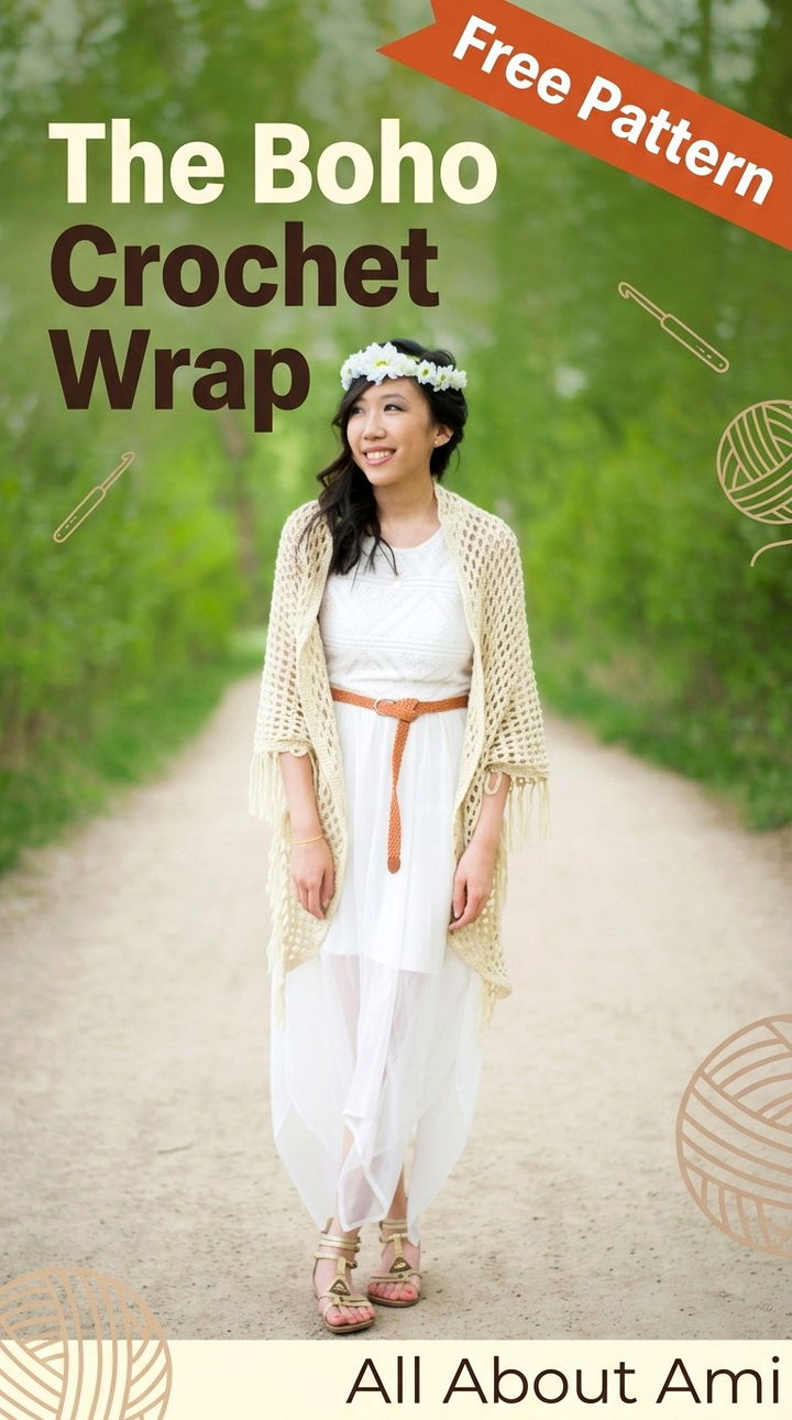 Bohemian Elegance The Boho Crochet Wrap