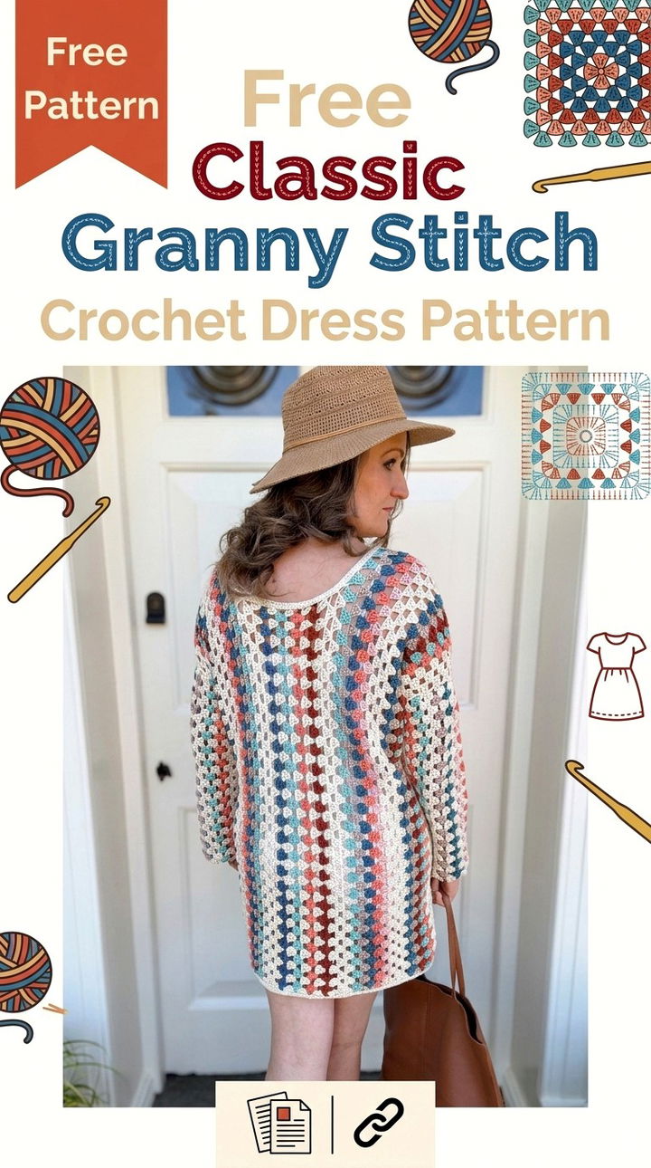 Free Classic Granny Stitch Crochet Dress Pattern