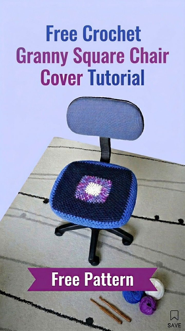 Free Crochet Granny Square Chair Cover Tutorial