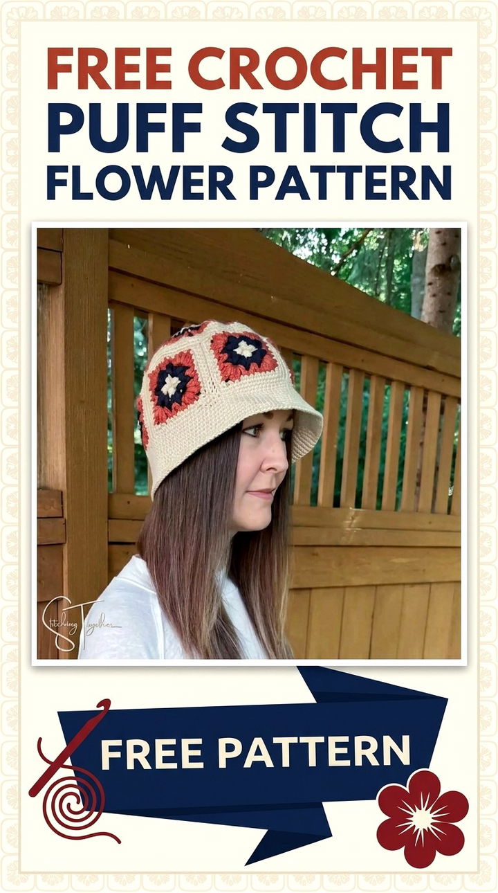 Free Crochet Puff Stitch Flower Pattern
