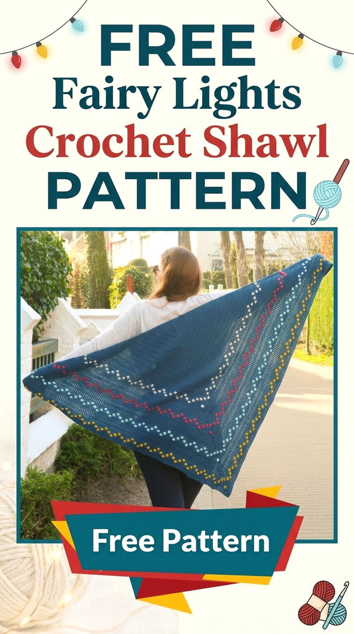Free Fairy Lights Crochet Shawl Pattern
