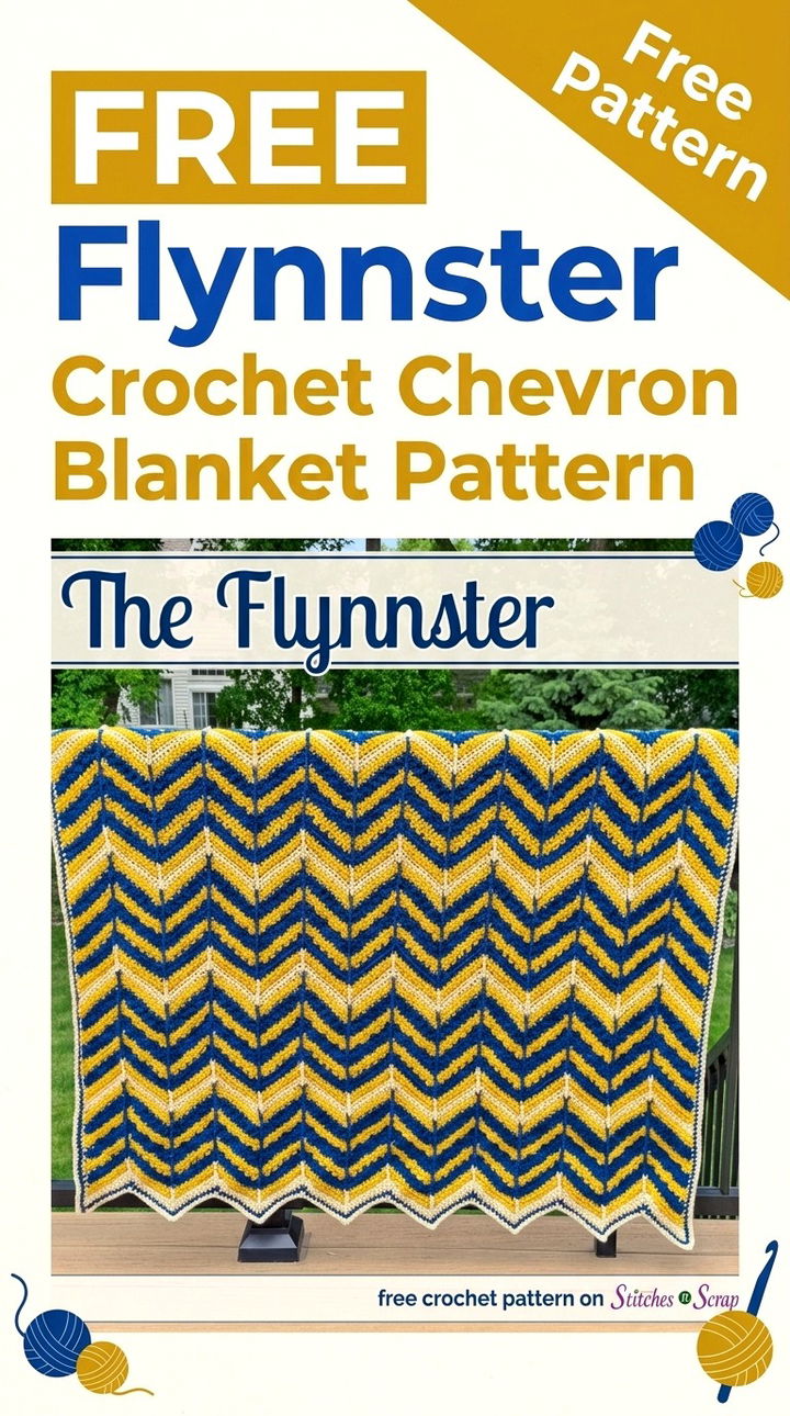 Free Flynnster Crochet Chevron Blanket Pattern