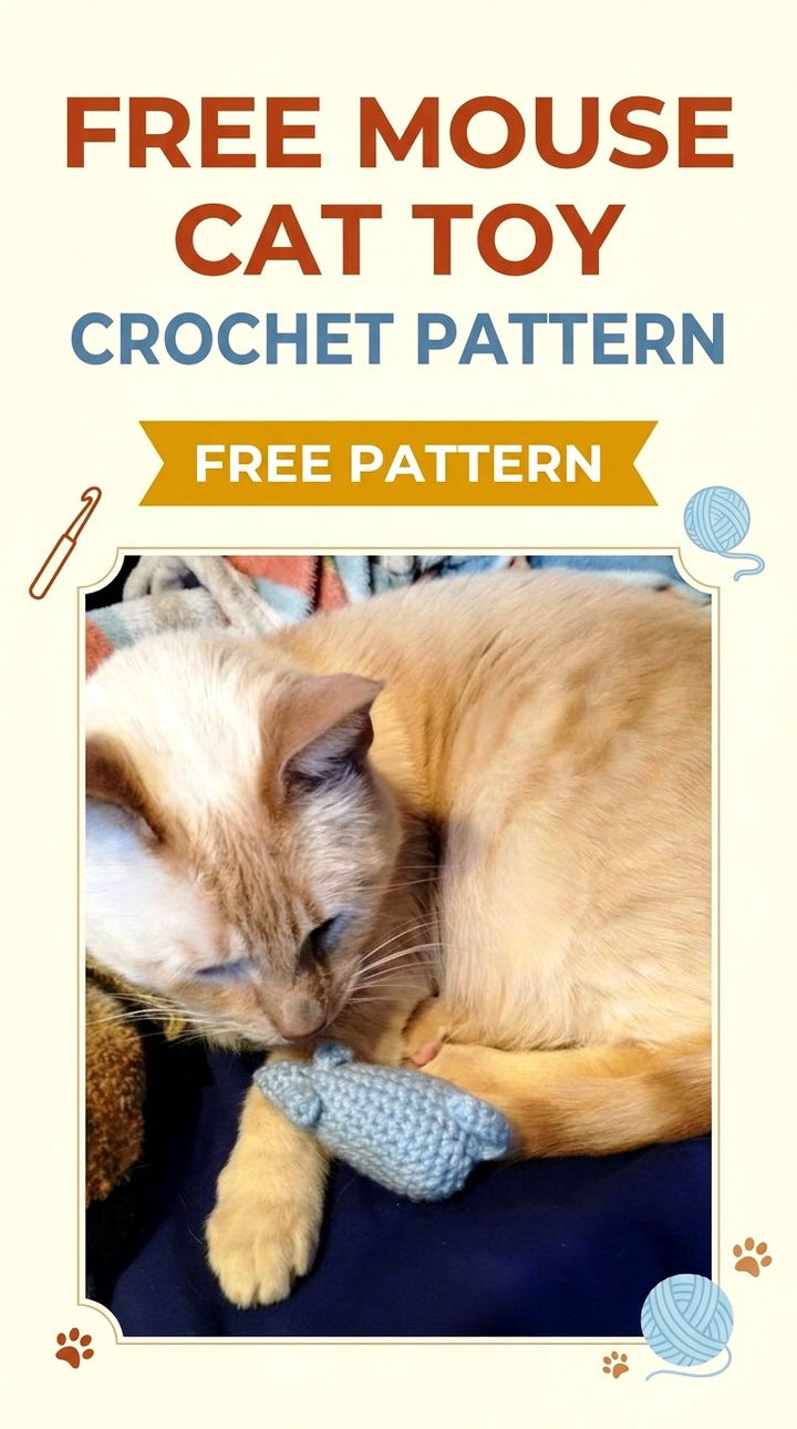 Free Mouse Cat Toy Crochet Pattern