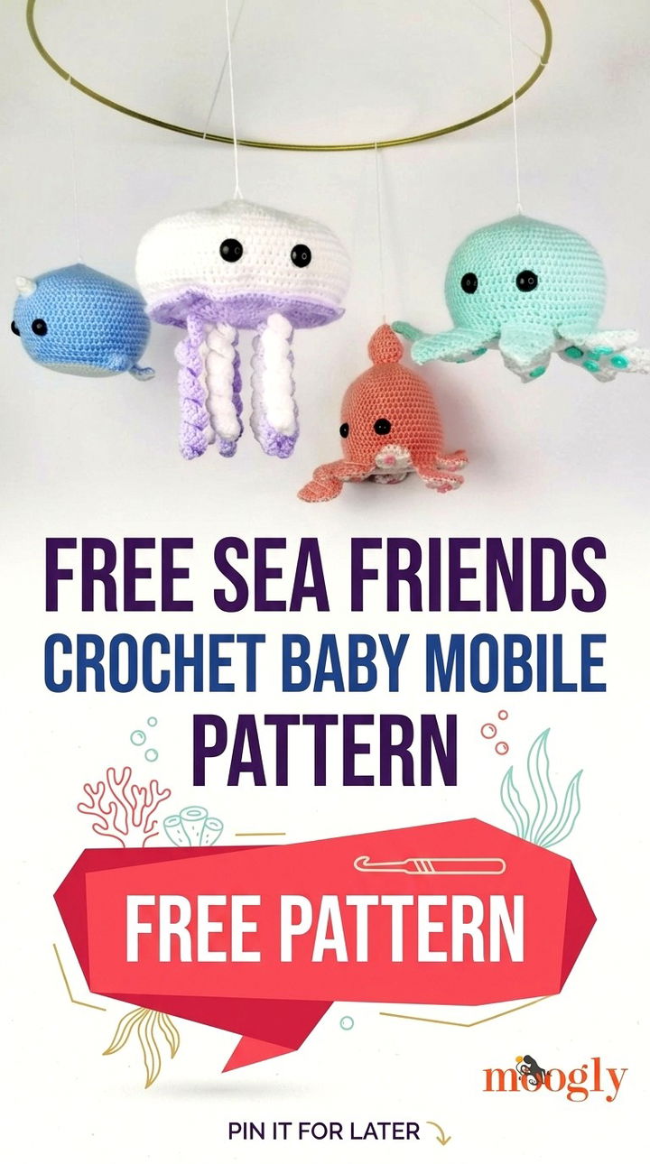 Free Sea Friends Crochet Baby Mobile Pattern