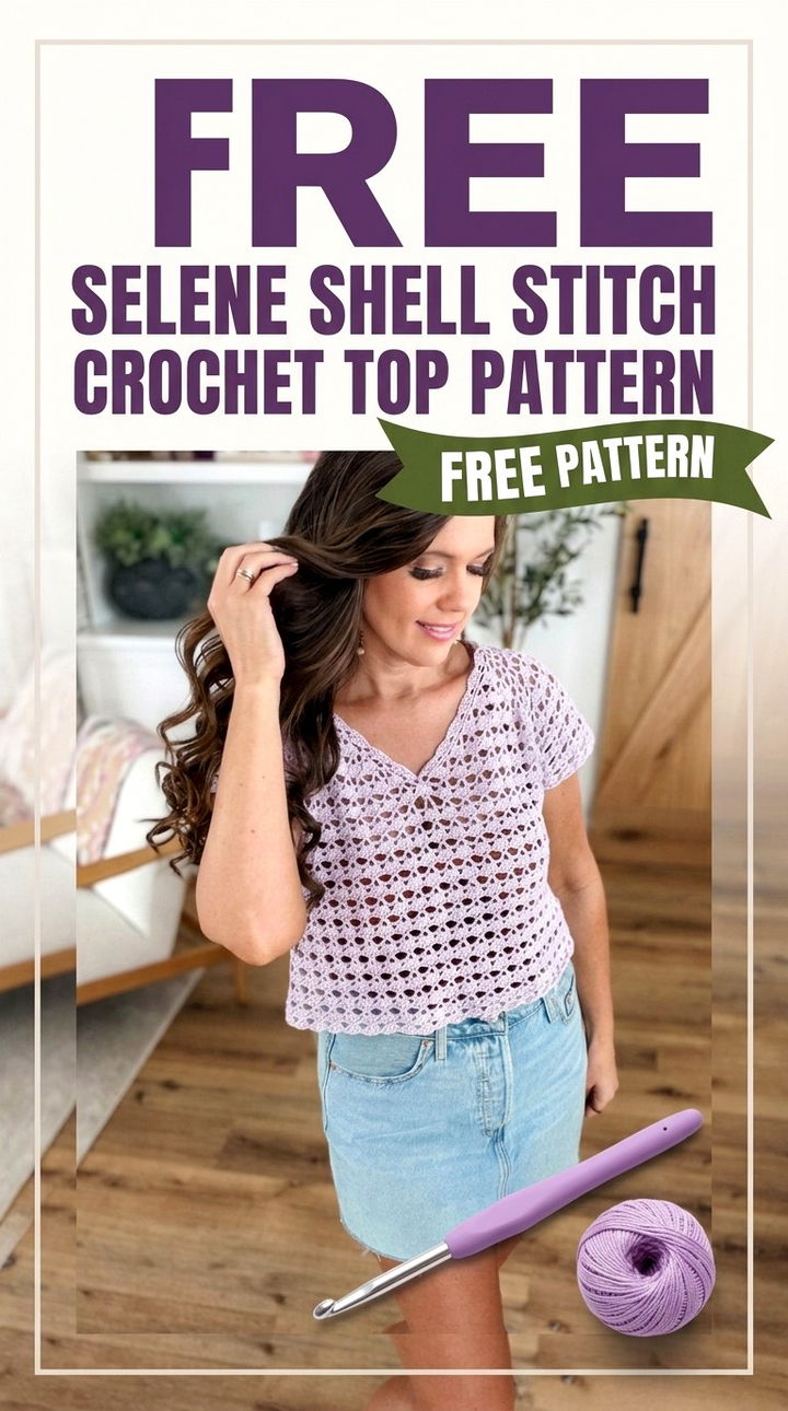 Free Selene Shell Stitch Crochet Top Pattern