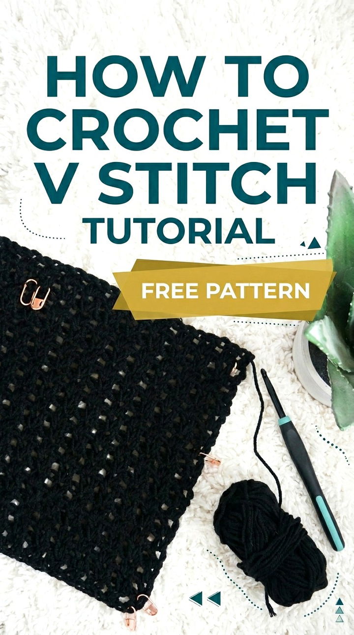 How to Crochet the V Stitch Step by Step Tutorial