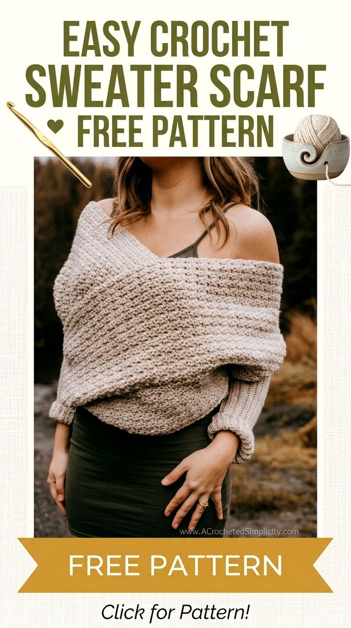 Modern Comfort The Versatile Easy Crochet Sweater Scarf