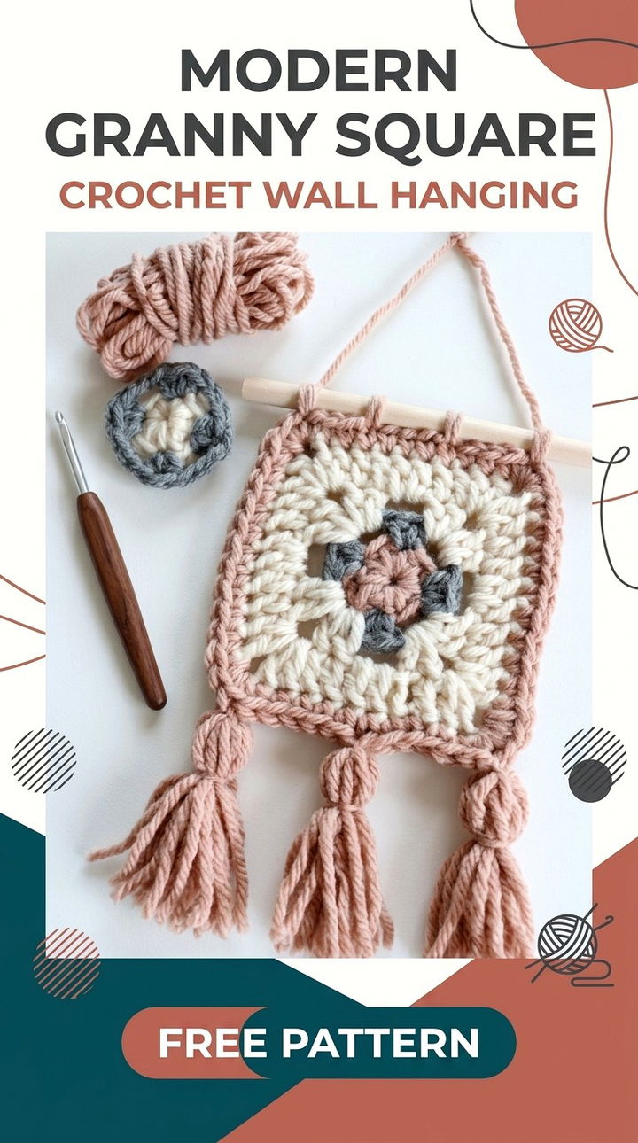 Revitalize Your Decor with the Timeless Granny Square Wall Hanging