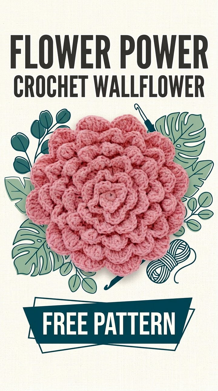 Add Artistic Flare with the Flower Power Crochet Wallflower