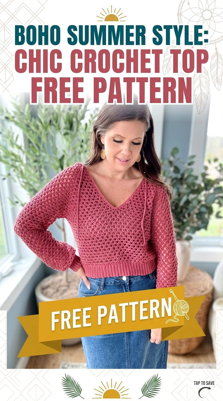 Boho Summer Style Chic Crochet Top Free Pattern
