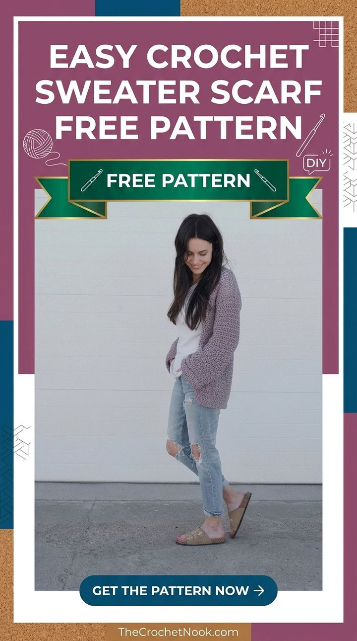 Effortless Style The Versatile Easy Crochet Sweater Scarf
