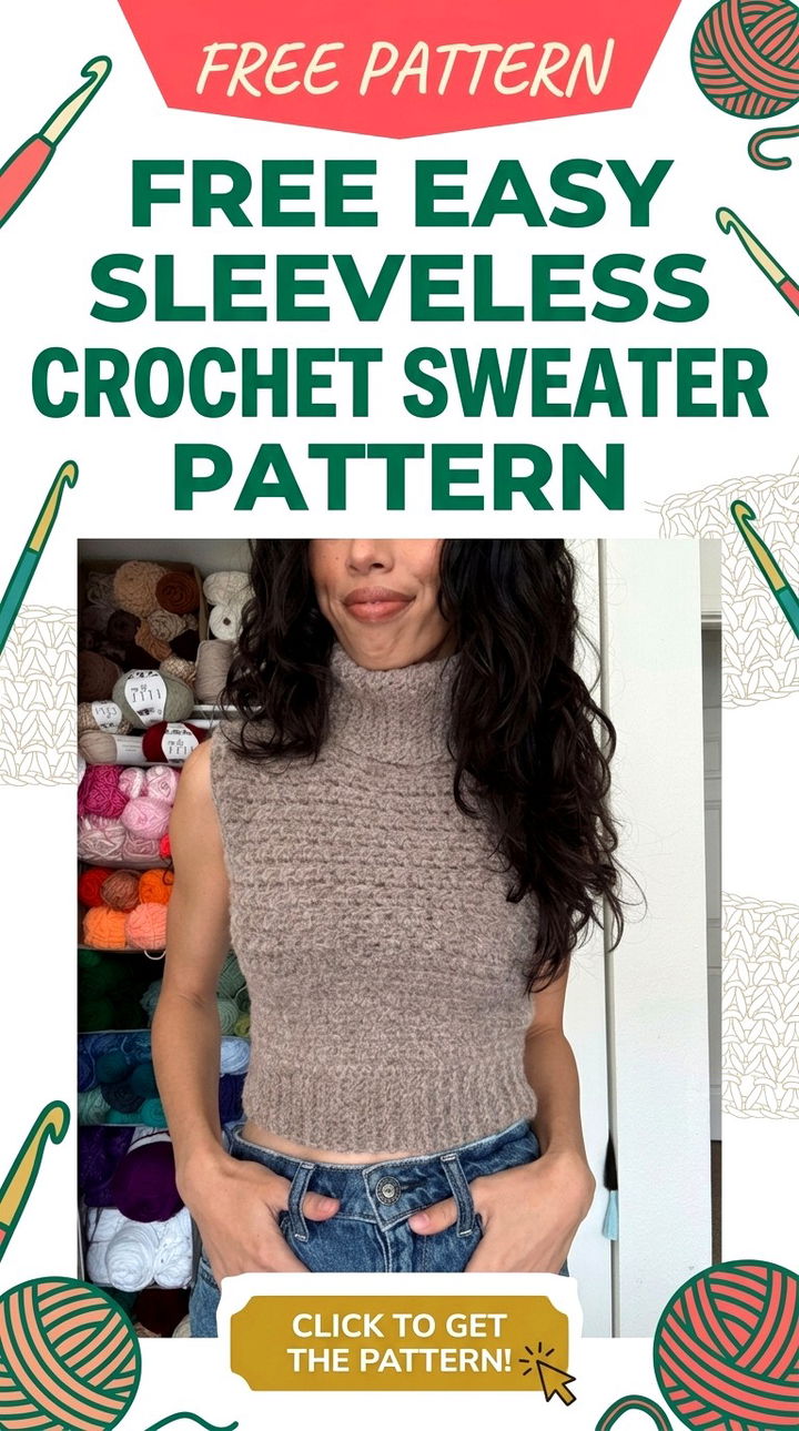 Free Easy Sleeveless Crochet Sweater Pattern