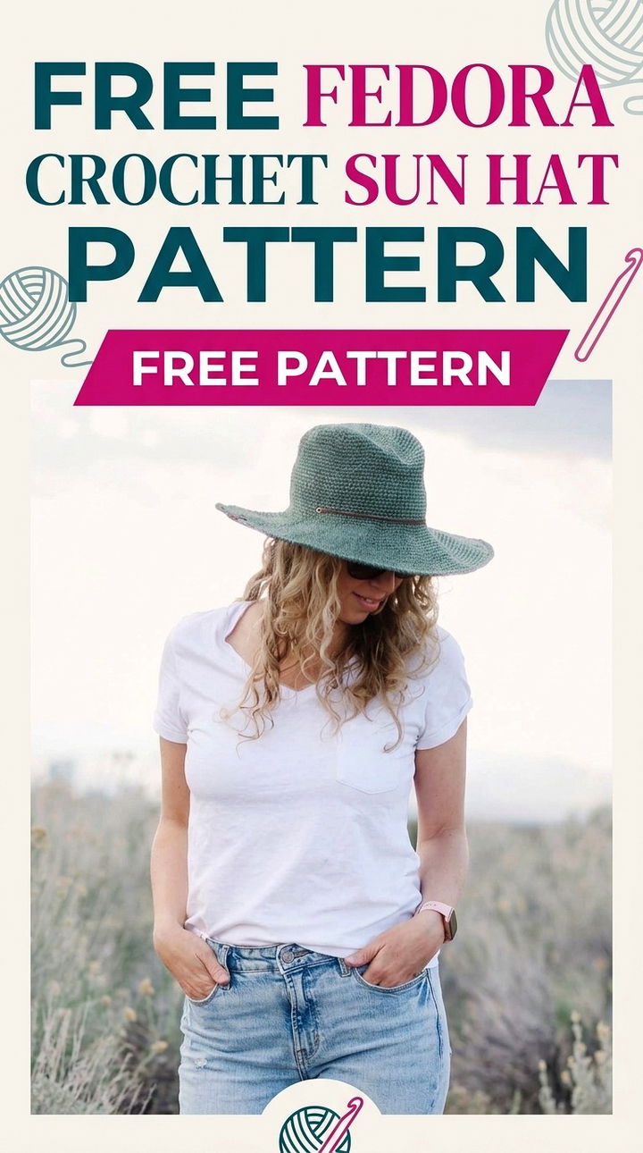 Free Fedora Crochet Sun Hat Pattern