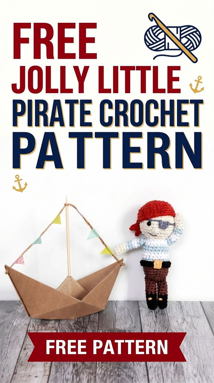 Free Jolly Little Pirate Crochet Pattern Modern Retro Boho Style