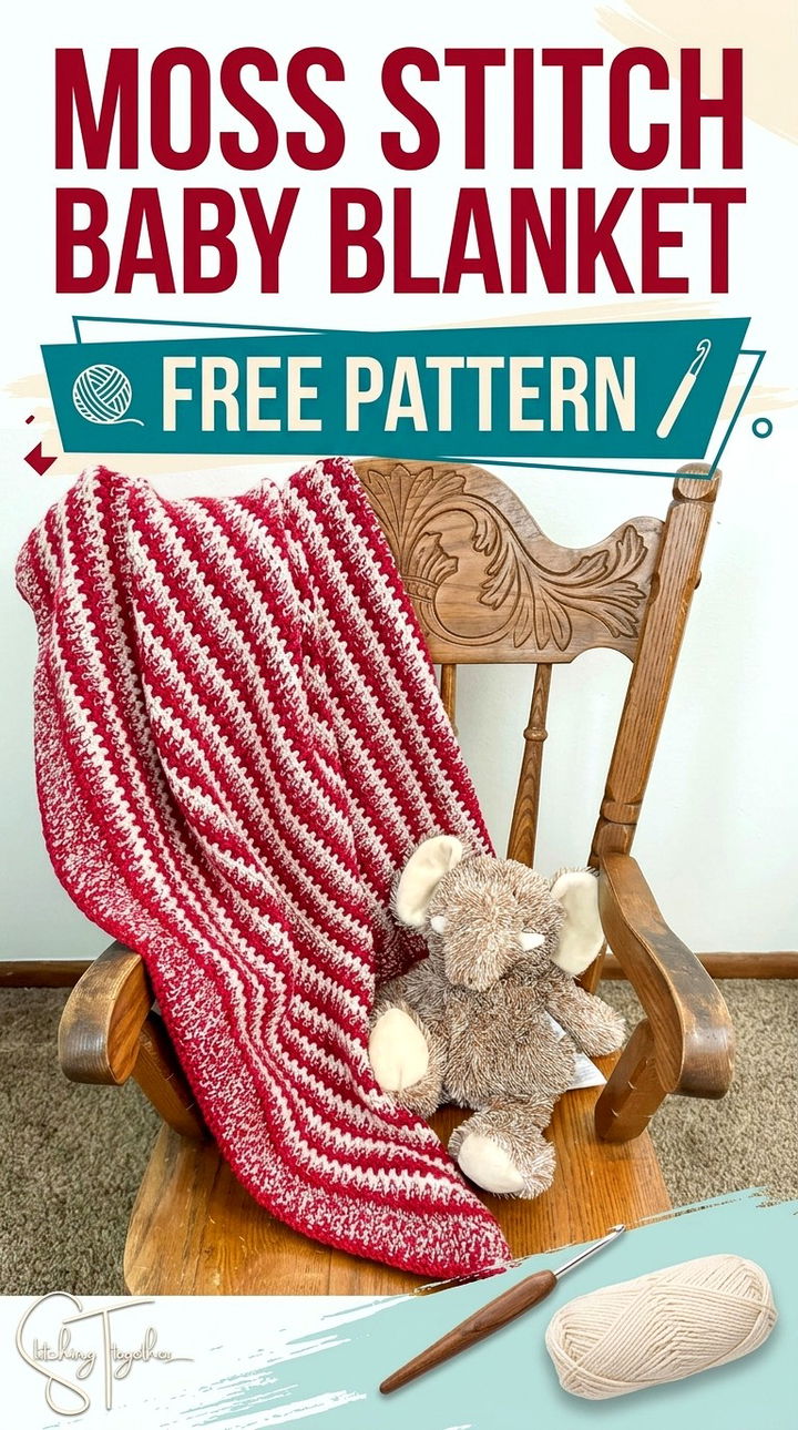 Gentle Texture The Moss Stitch Baby Blanket