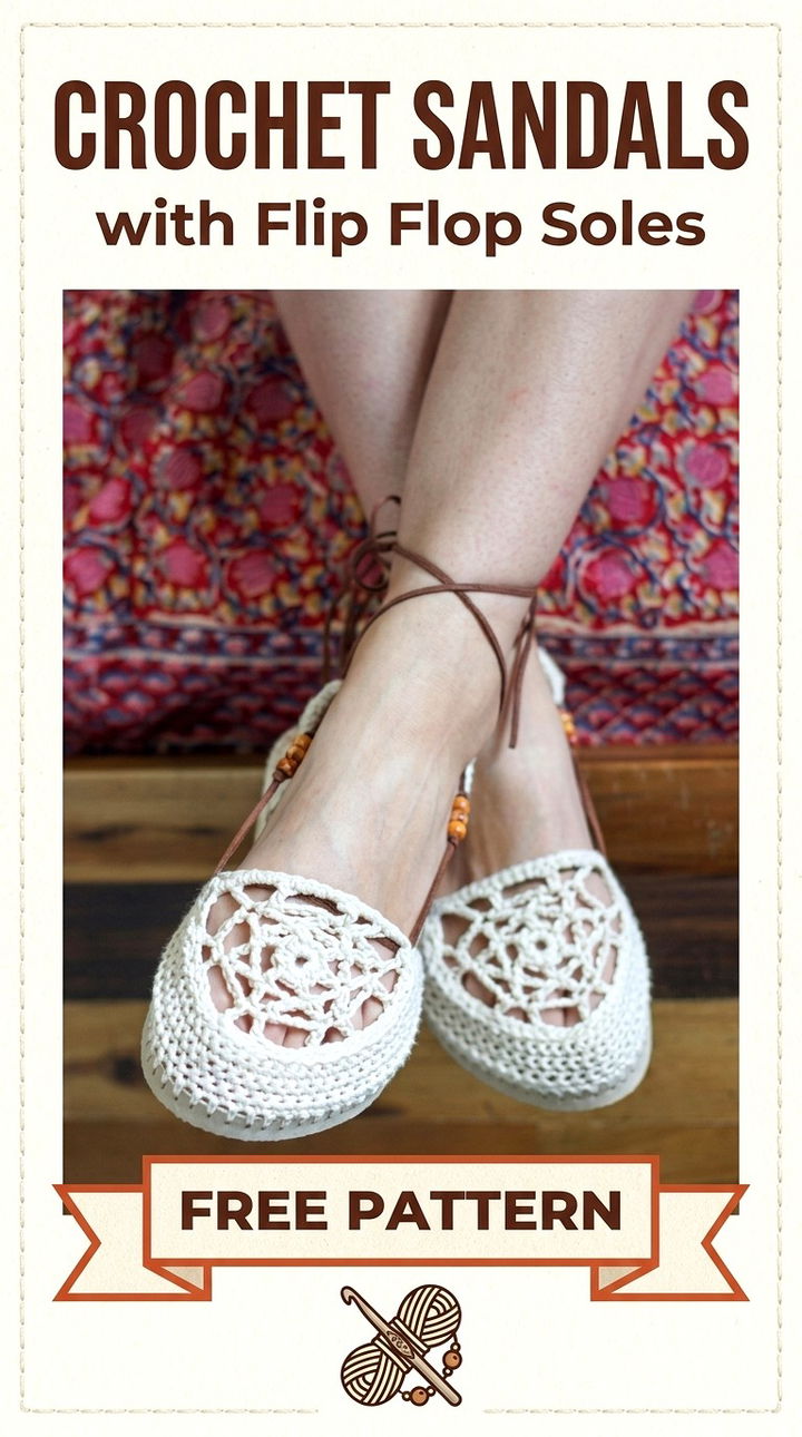 Step Into Style Crochet Sandals with Flip Flop Soles