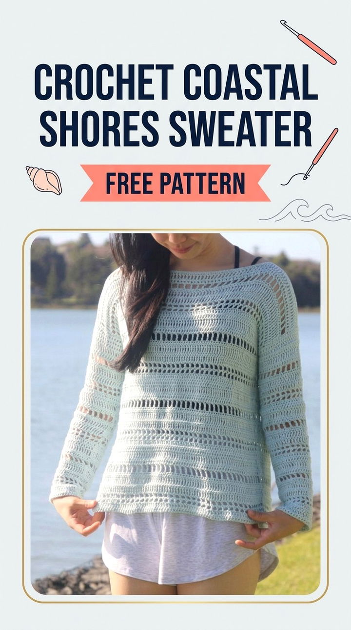 Breezy Elegance The Crochet Coastal Shores Sweater