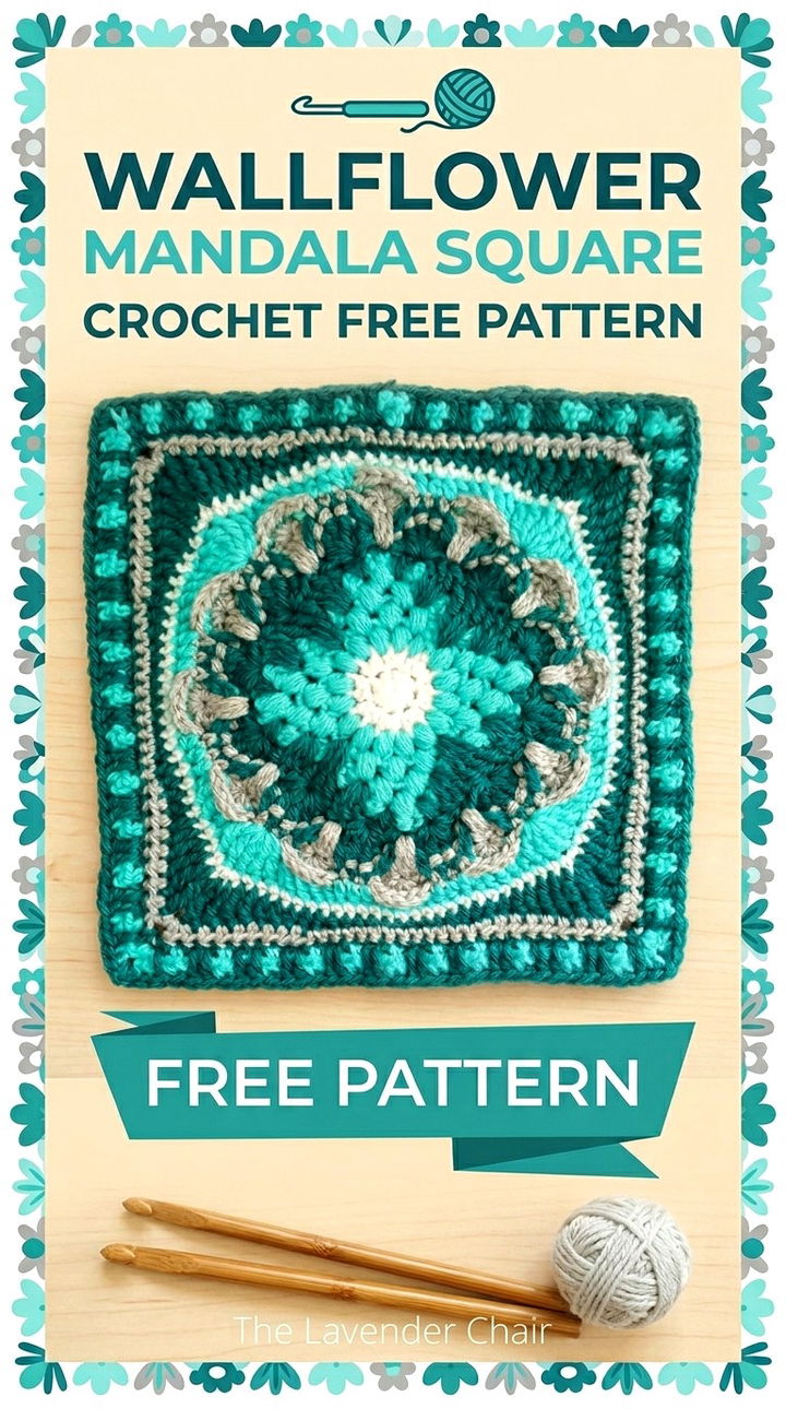 Elevate Your Home with the Wallflower Mandala Square Crochet Pattern
