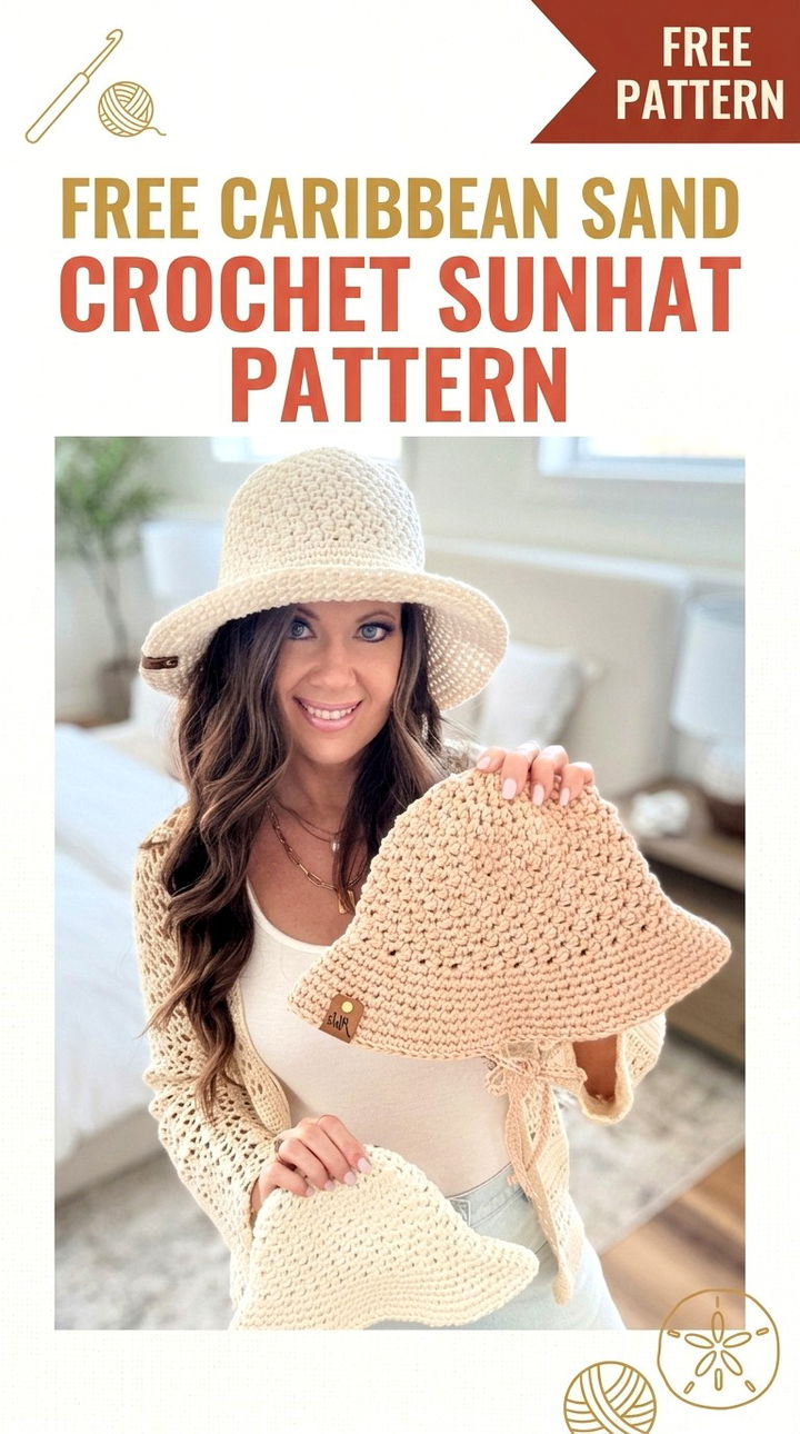 Free Caribbean Sand Crochet Sunhat Pattern