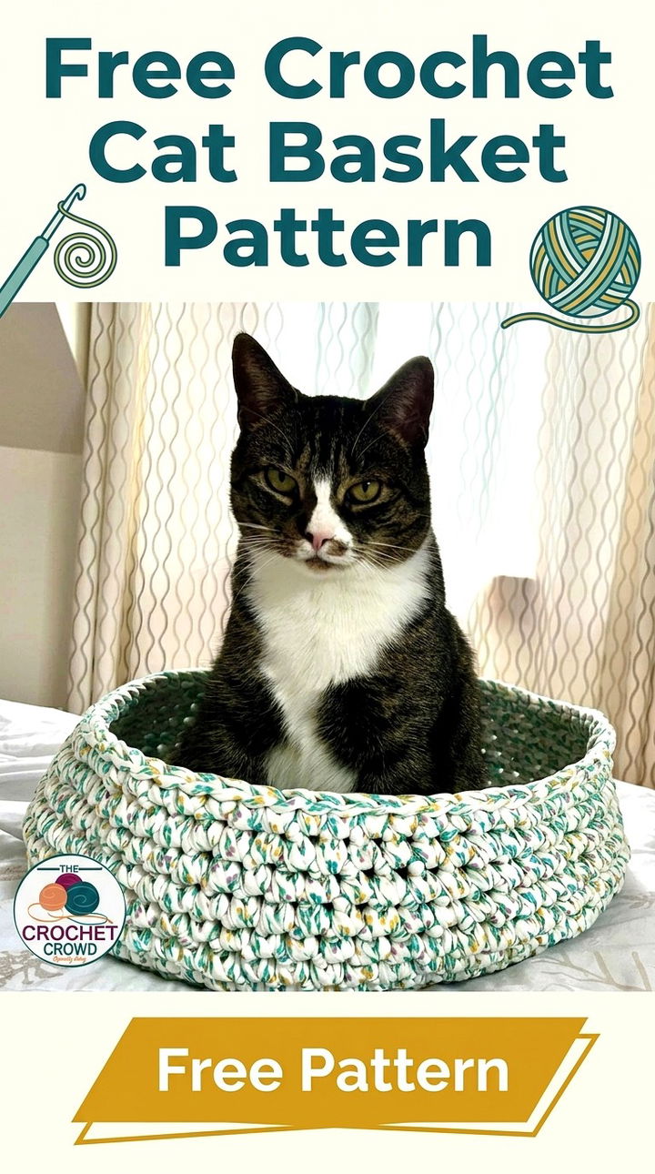 Free Crochet Cat Basket Pattern