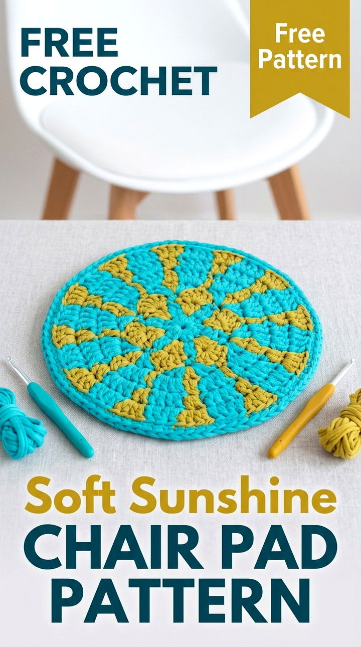 Free Crochet Soft Sunshine Chair Pad Pattern