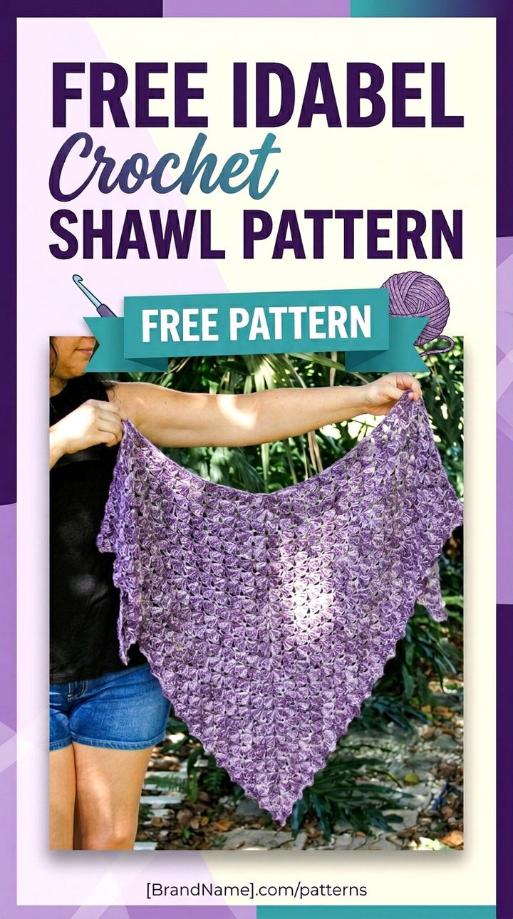 Free Idabel Crochet Shawl Pattern Modern Groovy Wrap Style