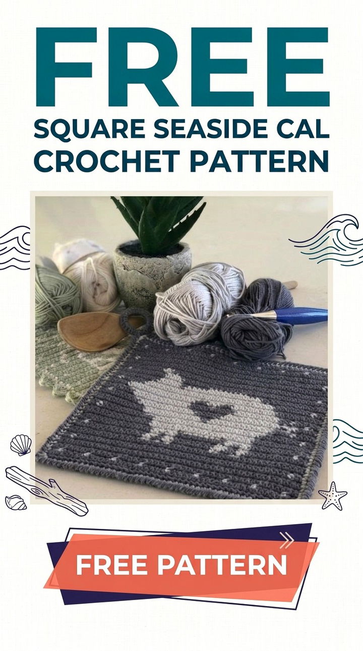 Free Square Seaside CAL Crochet Pattern