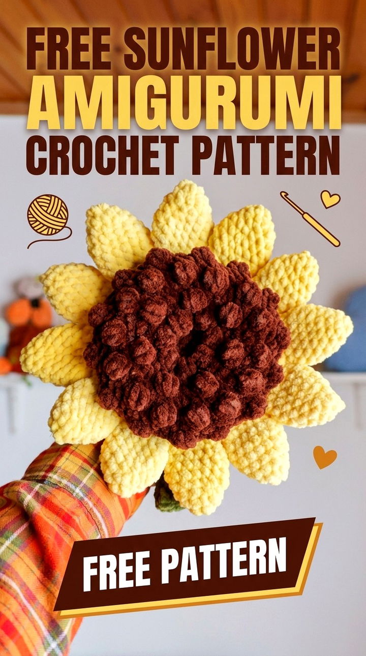 Free Sunflower Amigurumi Crochet Pattern
