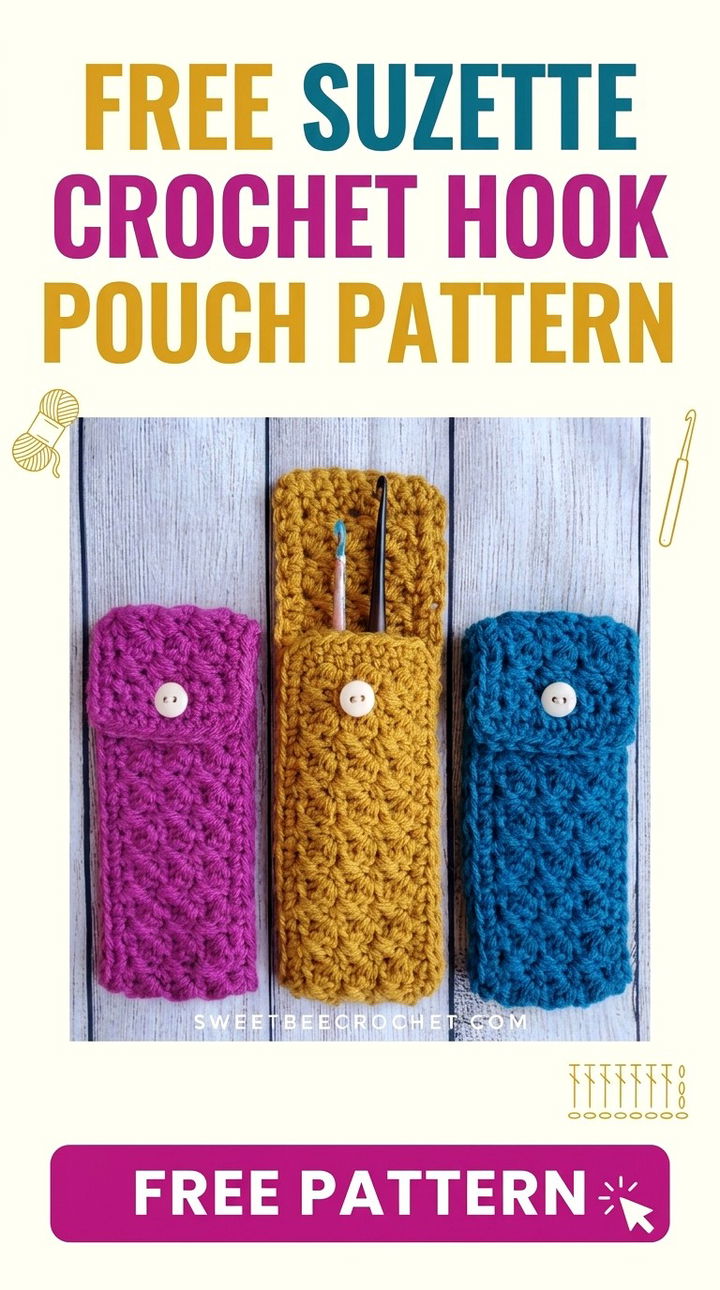 Free Suzette Crochet Hook Pouch Pattern