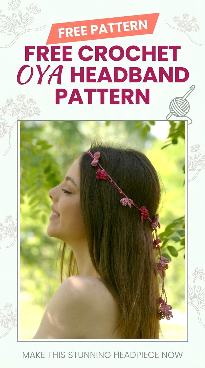 Free Crochet Oya Headband Pattern Modern Retro Accessories Style