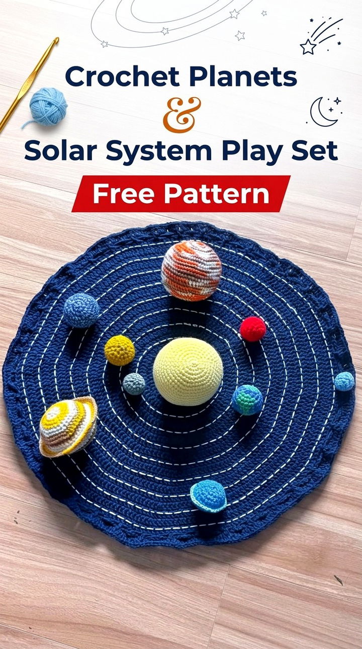 Crochet Planets and Solar System Play Set Free Pattern