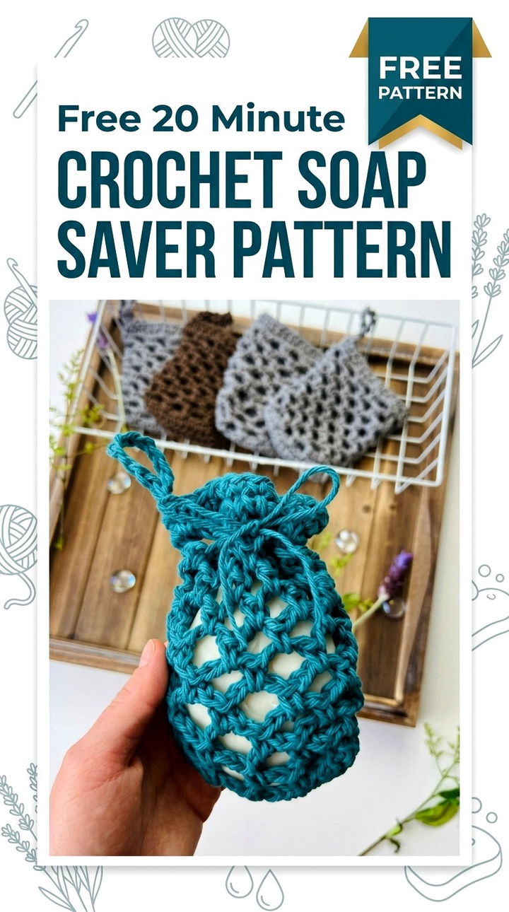 Free 20 Minute Crochet Soap Saver Pattern Modern Retro Self Care Style