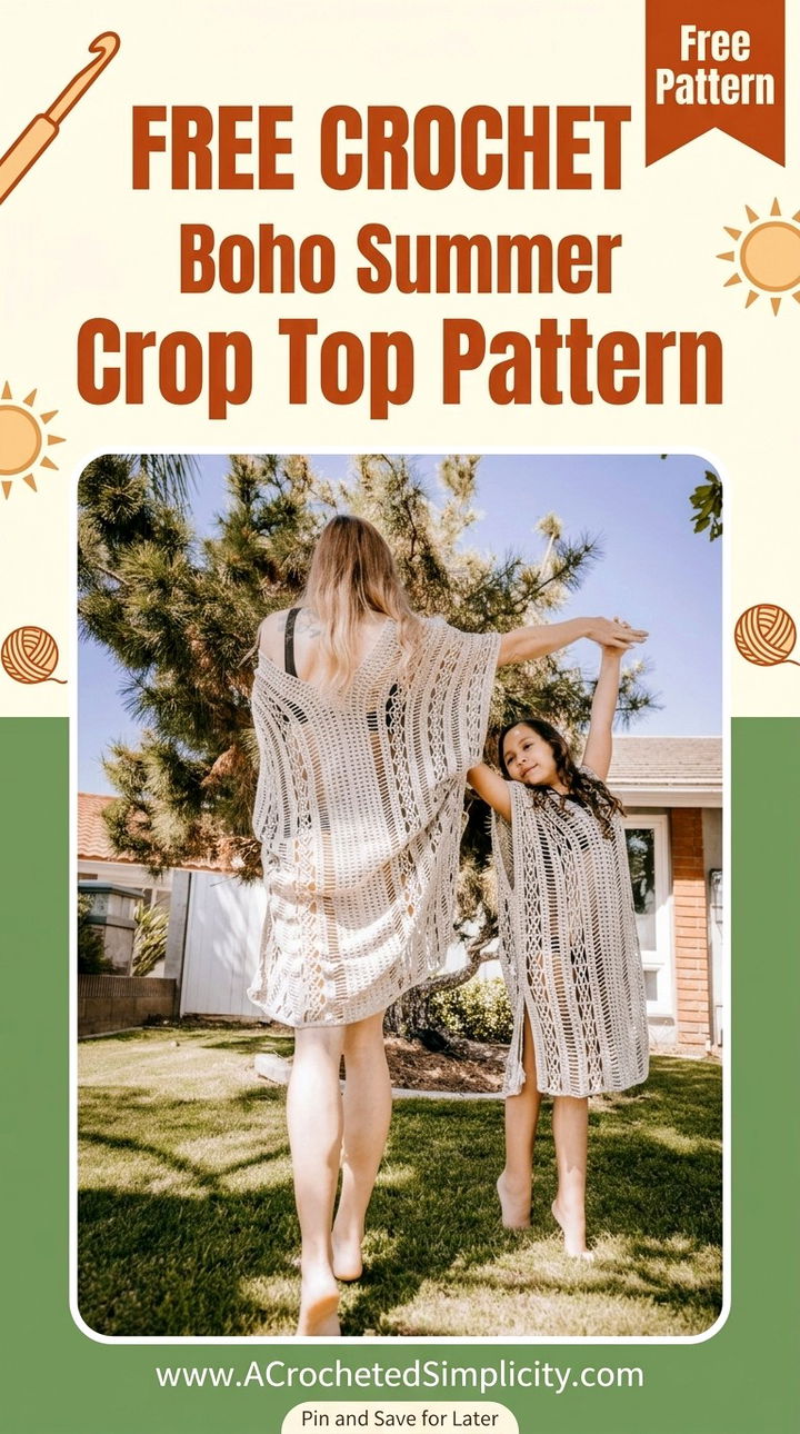 Free Crochet Boho Summer Crop Top Pattern