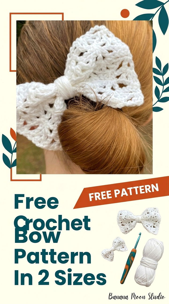 Free Crochet Bow Pattern In 2 Sizes