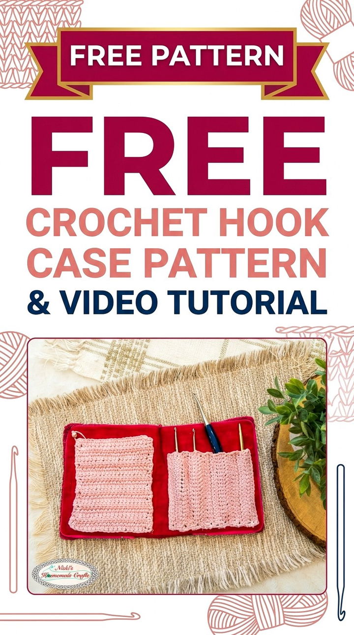 Free Crochet Hook Case Pattern and Video Tutorial