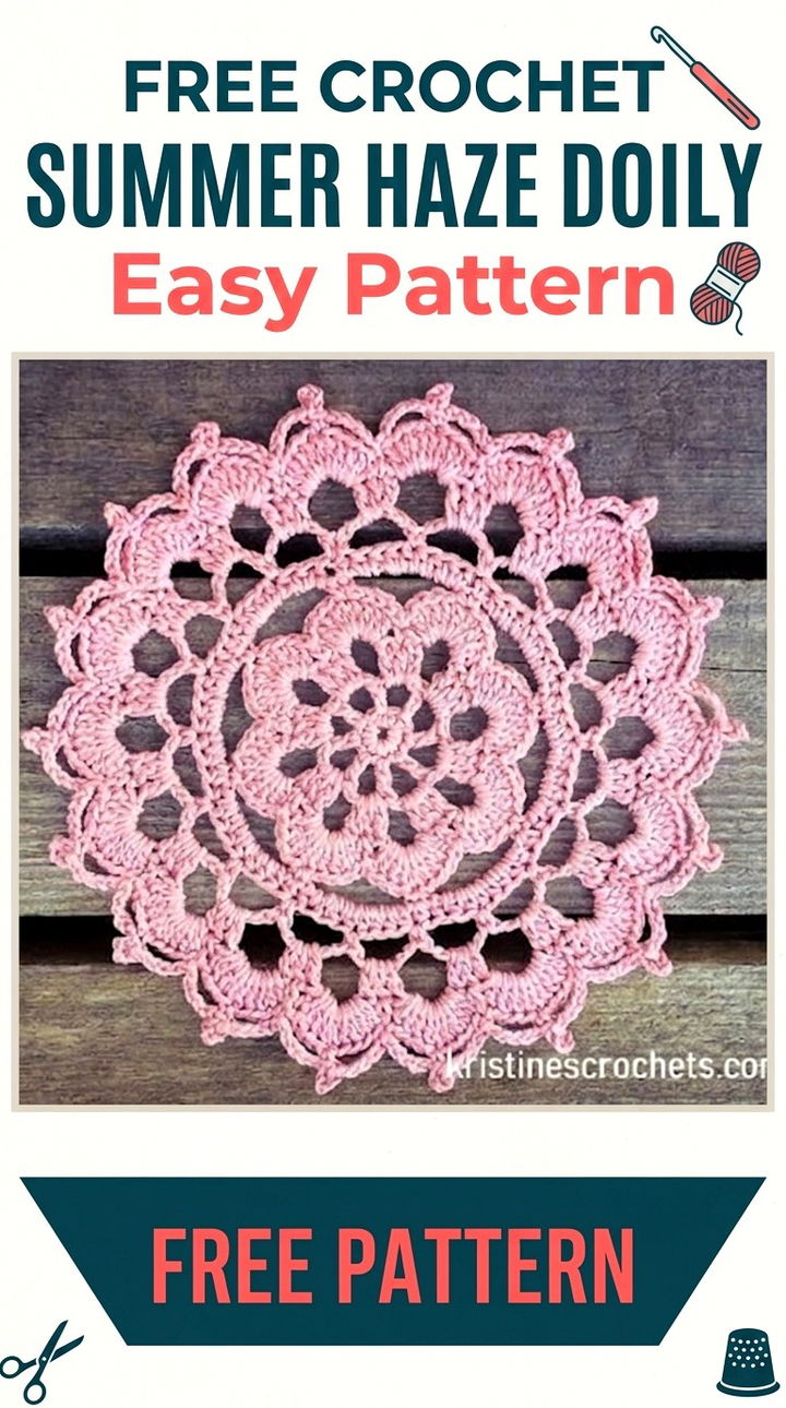Free Crochet Summer Haze Doily Easy Pattern
