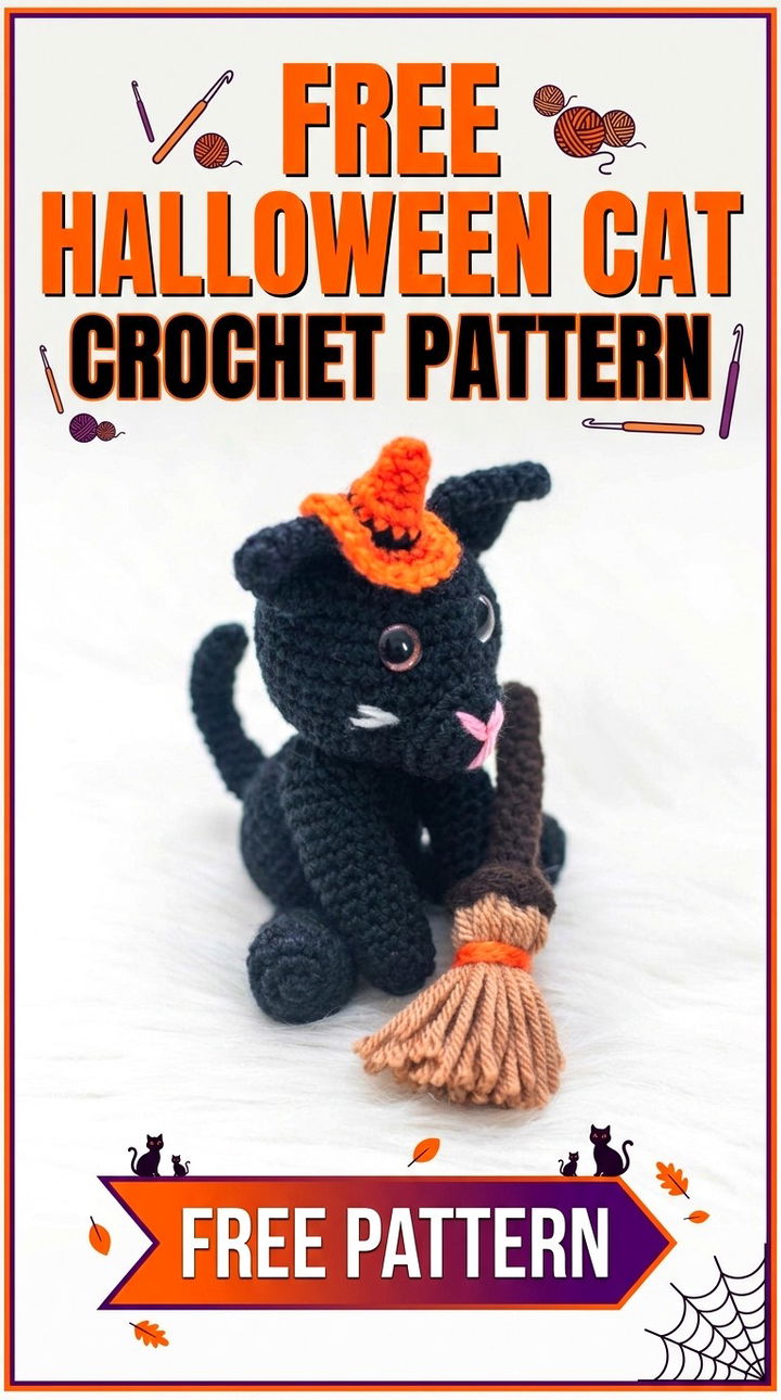Free Halloween Cat Crochet Pattern Cobweb the Amigurumi Cat