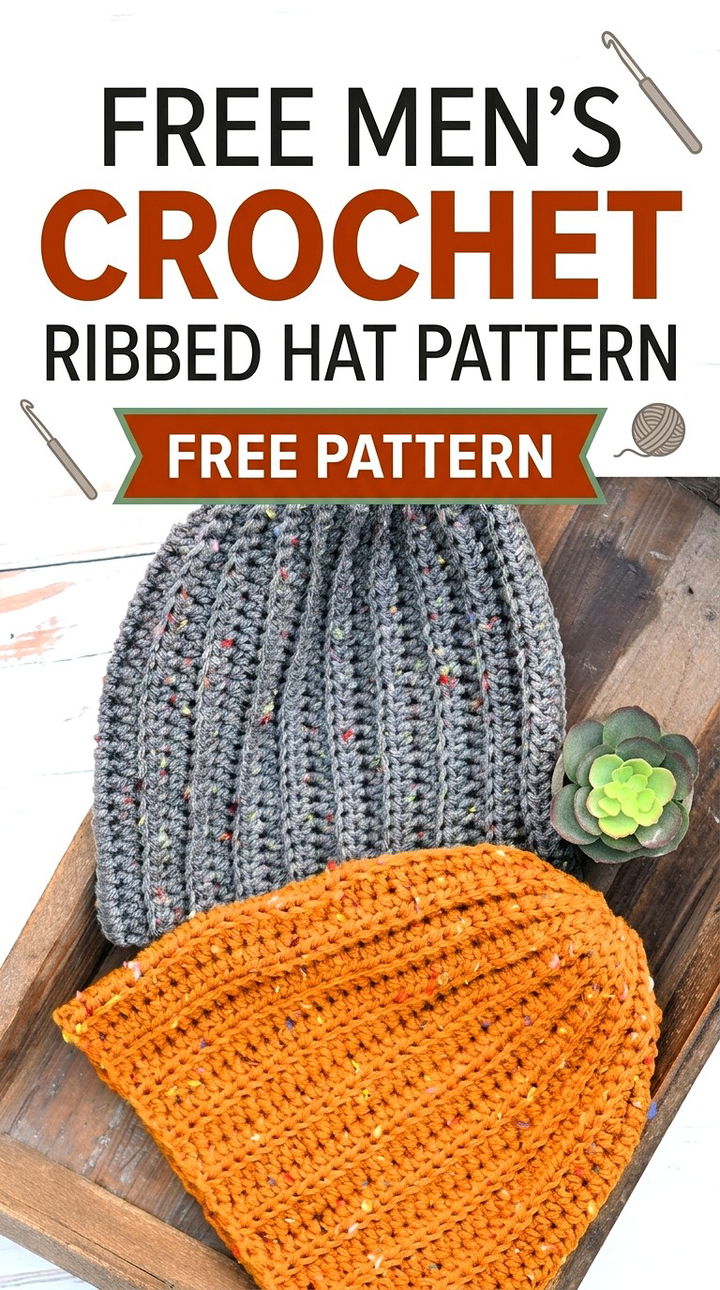 Free Men’s Crochet Ribbed Hat Pattern Modern Minimalist Winter Style