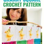 Free Party Duck Granny Square Crochet Pattern